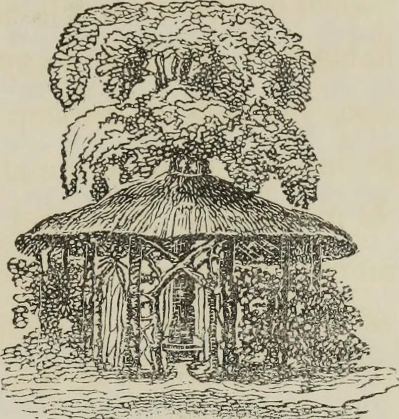 An illustration from Cottage residences : or, A series of designs for rural cottages and cottage villas, and their gardens and grounds. Adapted to North America, 1847, leaf 212