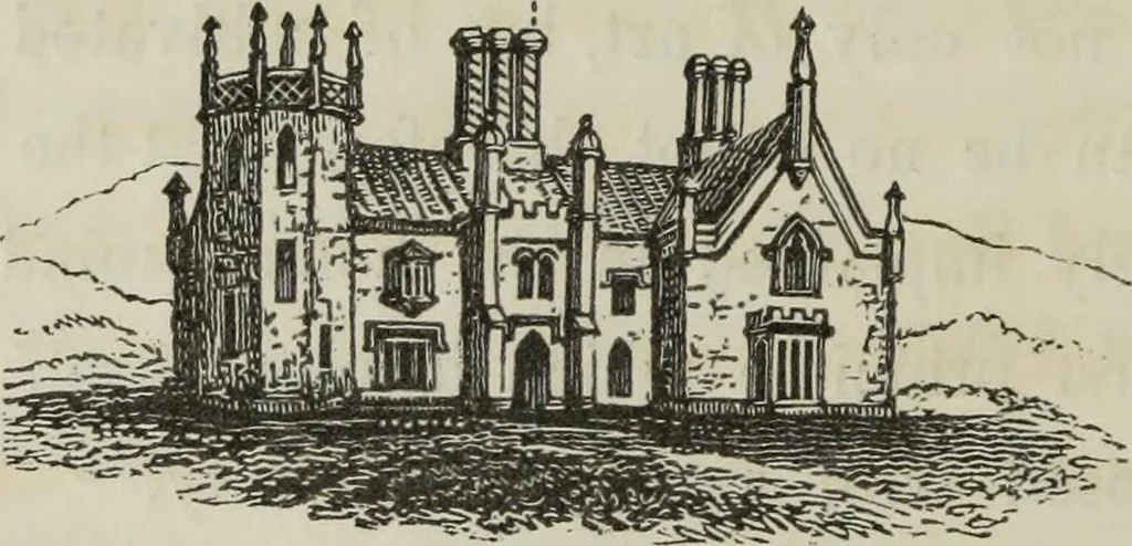 An illustration from Cottage residences : or, A series of designs for rural cottages and cottage villas, and their gardens and grounds. Adapted to North America, 1847, leaf 41