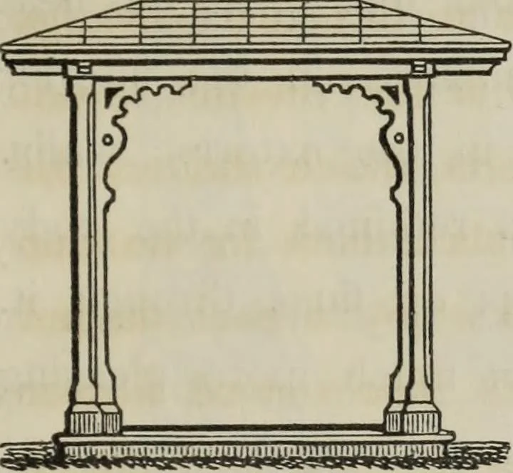 An illustration from Cottage residences : or, A series of designs for rural cottages and cottage villas, and their gardens and grounds. Adapted to North America, 1847, leaf 52
