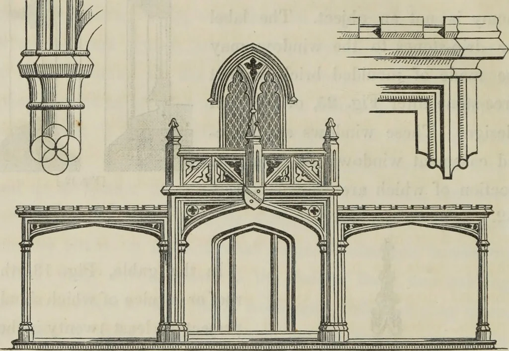 An illustration from Cottage residences : or, A series of designs for rural cottages and cottage villas, and their gardens and grounds. Adapted to North America, 1847, leaf 71