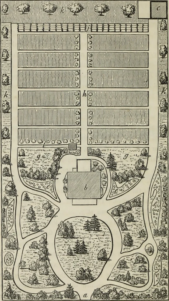 An illustration from Cottage residences : or, A series of designs for rural cottages and cottage villas, and their gardens and grounds. Adapted to North America, 1847, leaf 73