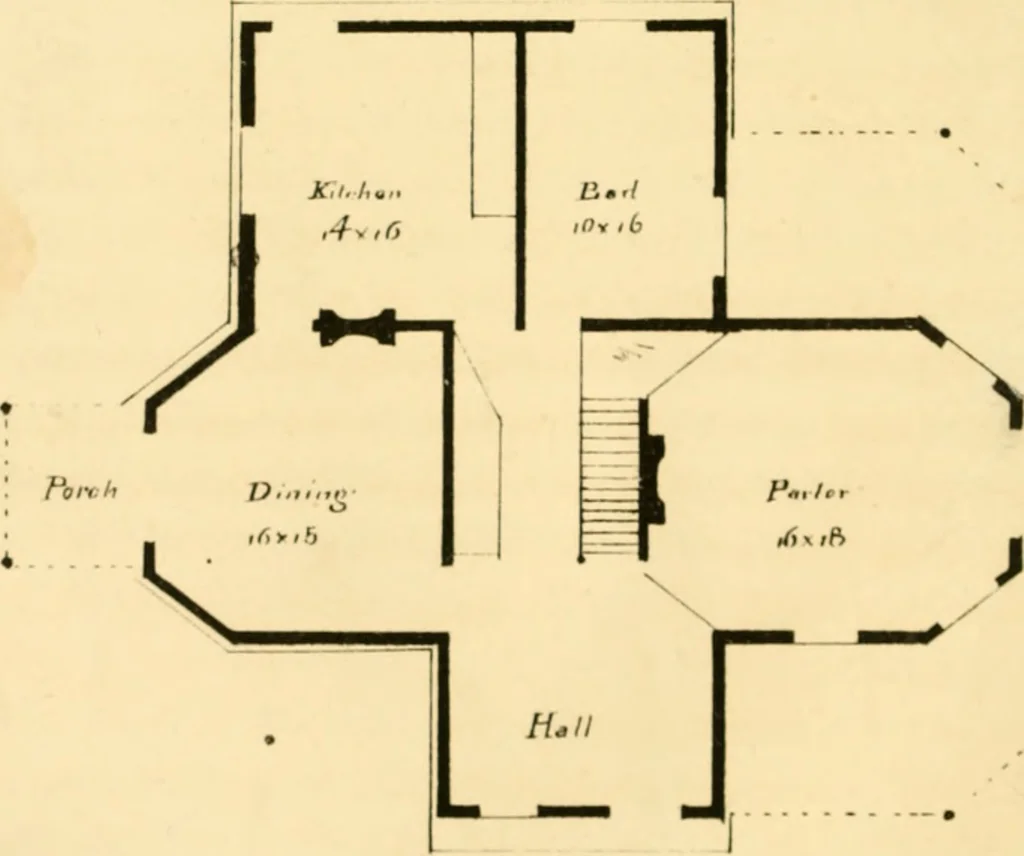 An illustration from Cottages and cottage life : containing plans for country houses, adapted to the means and wants of the people of the United States ; with directions for building and improving for the laying out and embellishing of grounds ; with some sketches of life in the country, 1848, leaf 131