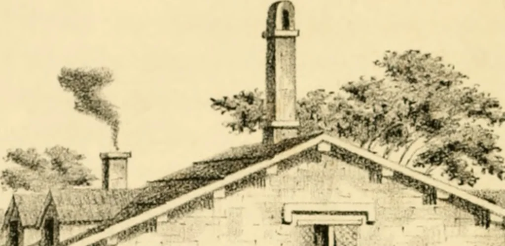 An illustration from Cottages and cottage life : containing plans for country houses, adapted to the means and wants of the people of the United States ; with directions for building and improving for the laying out and embellishing of grounds ; with some sketches of life in the country, 1848, leaf 171