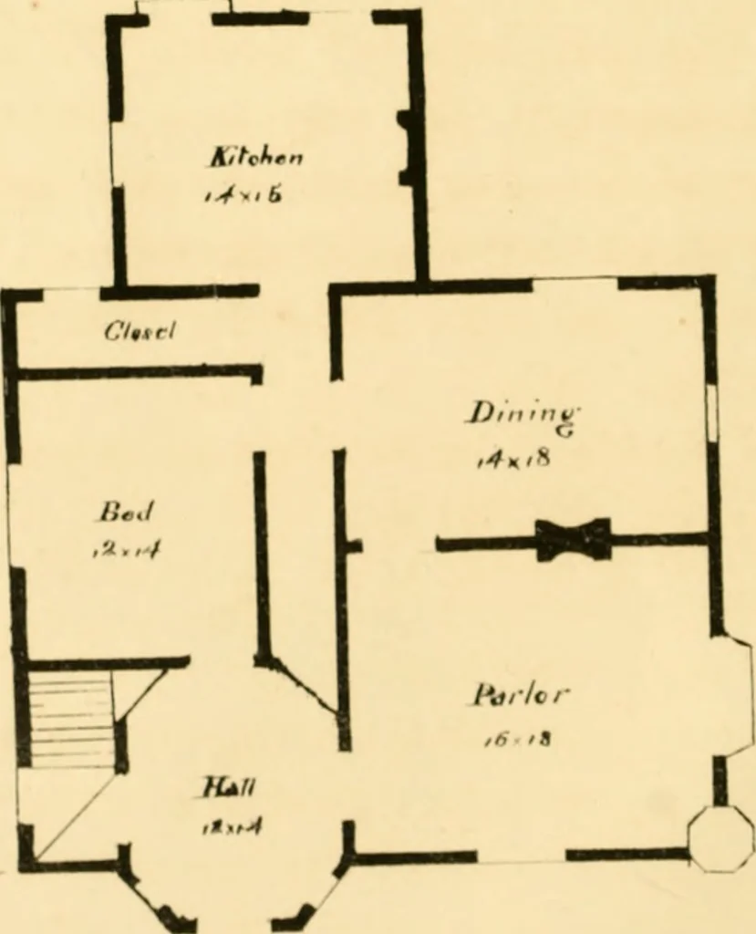 An illustration from Cottages and cottage life : containing plans for country houses, adapted to the means and wants of the people of the United States ; with directions for building and improving for the laying out and embellishing of grounds ; with some sketches of life in the country, 1848, leaf 35