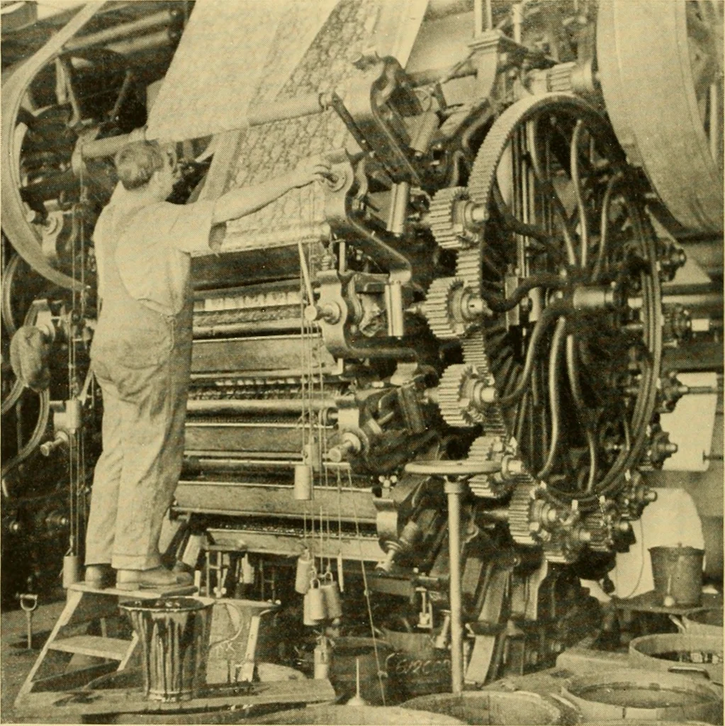 An illustration from Cotton and cotton manufacture, 1921, leaf 47