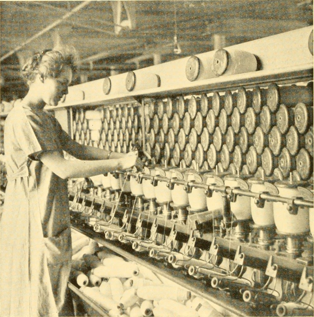 An illustration from Cotton and cotton manufacture, 1921, leaf 37