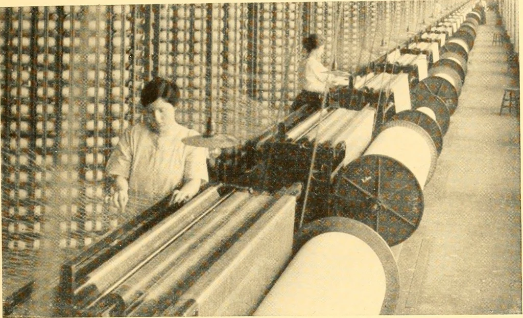 An illustration from Cotton and cotton manufacture, 1921, leaf 38