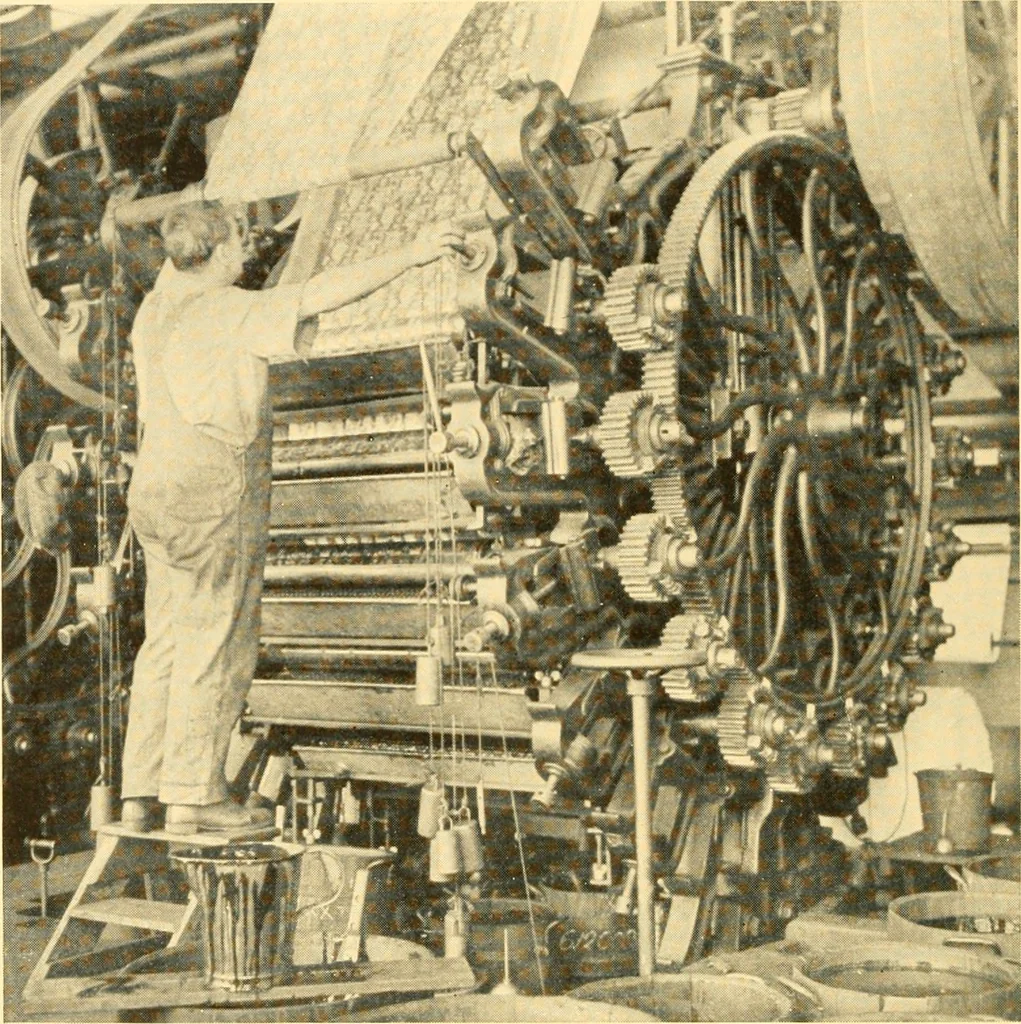 An illustration from Cotton and cotton manufacture, 1921, leaf 47