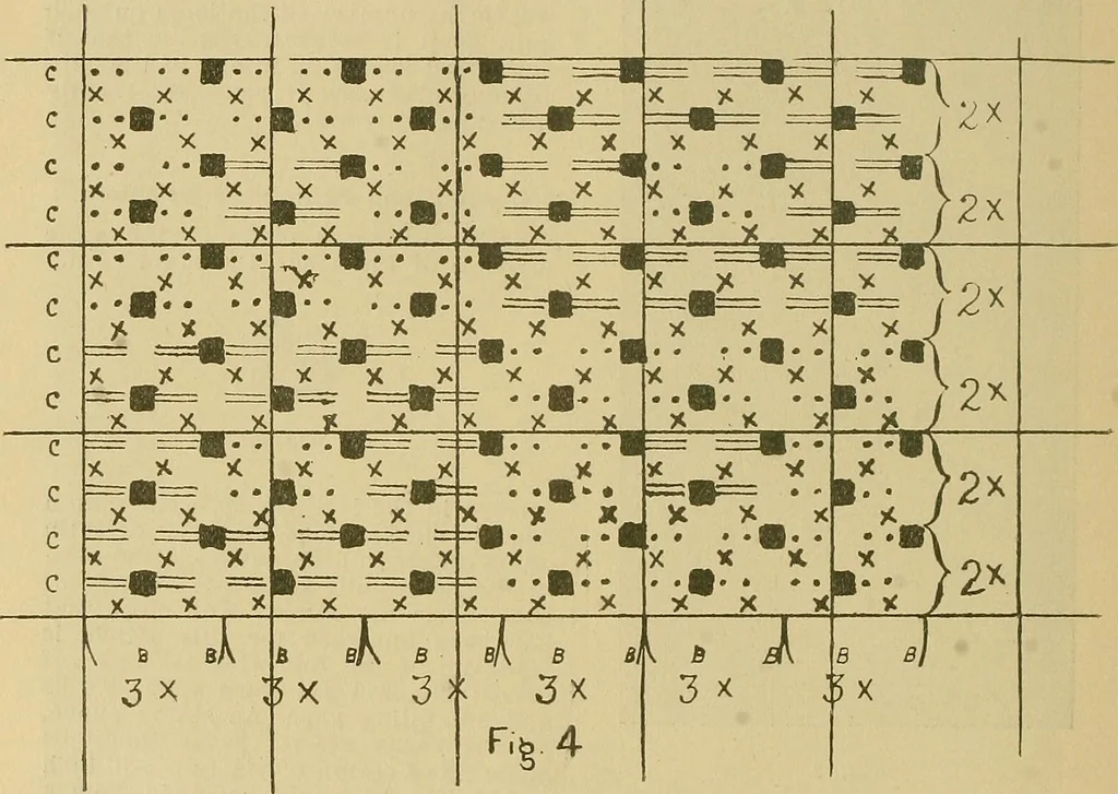 An illustration from A cotton fabrics glossary; containing instructions for the manufacture of every known grade and variety of cotton fabrics .., 1907, leaf 219