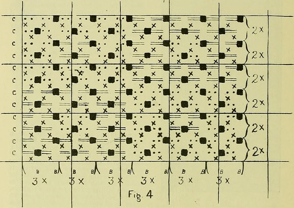 An illustration from A cotton fabrics glossary; containing instructions for the manufacture of every known grade and variety of cotton fabrics .., 1907, leaf 218
