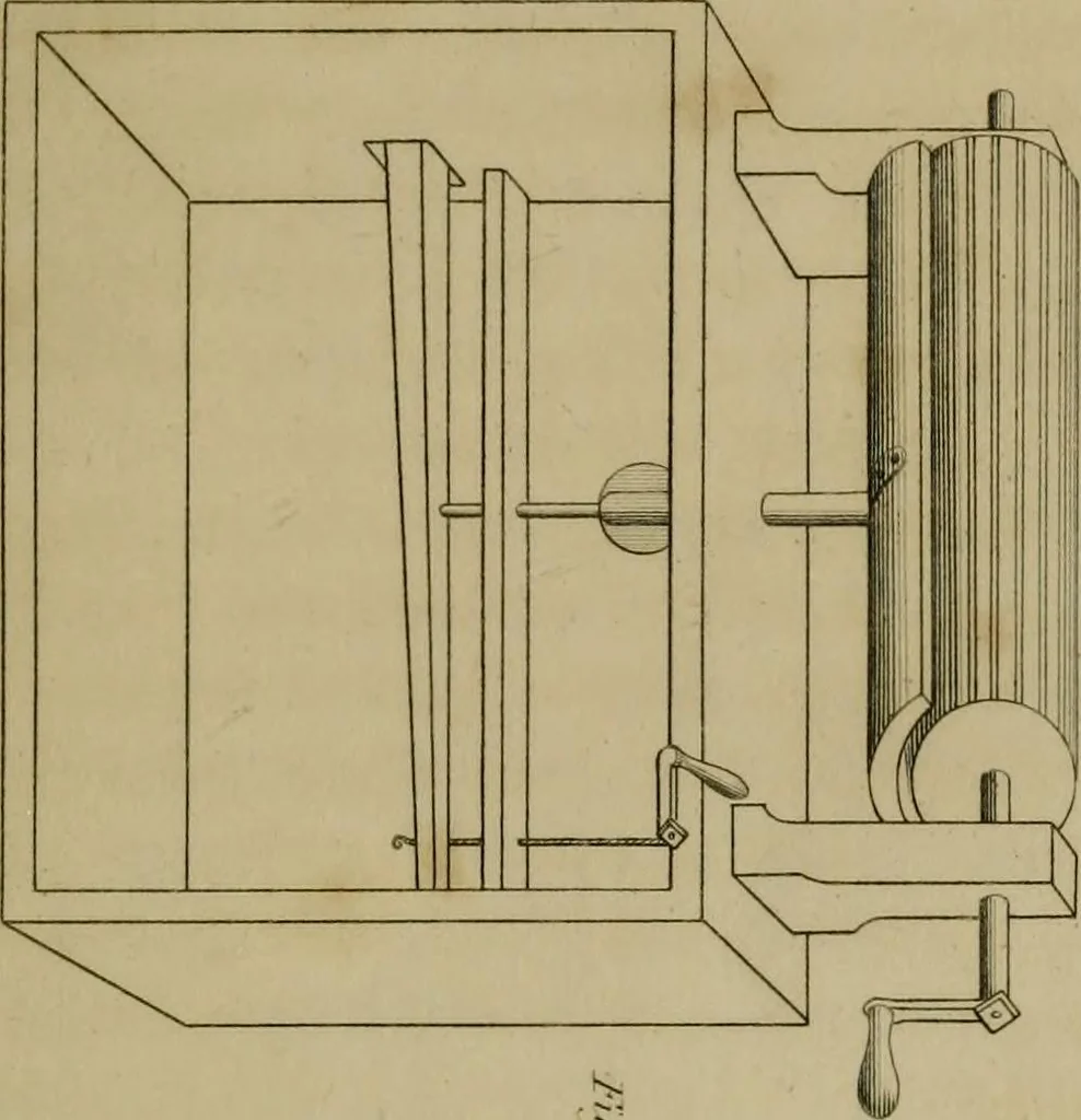 An illustration from History of the cotton manufacture in Great Britain : with a notice of its early history in the East, and in all the quarters of the globe : a description of the great mechanical inventions, which have caused its unexampled extension in Britain, and a view of the present state of the manufacture and the condition of the classes engaged in its several departments, 1835, leaf 178