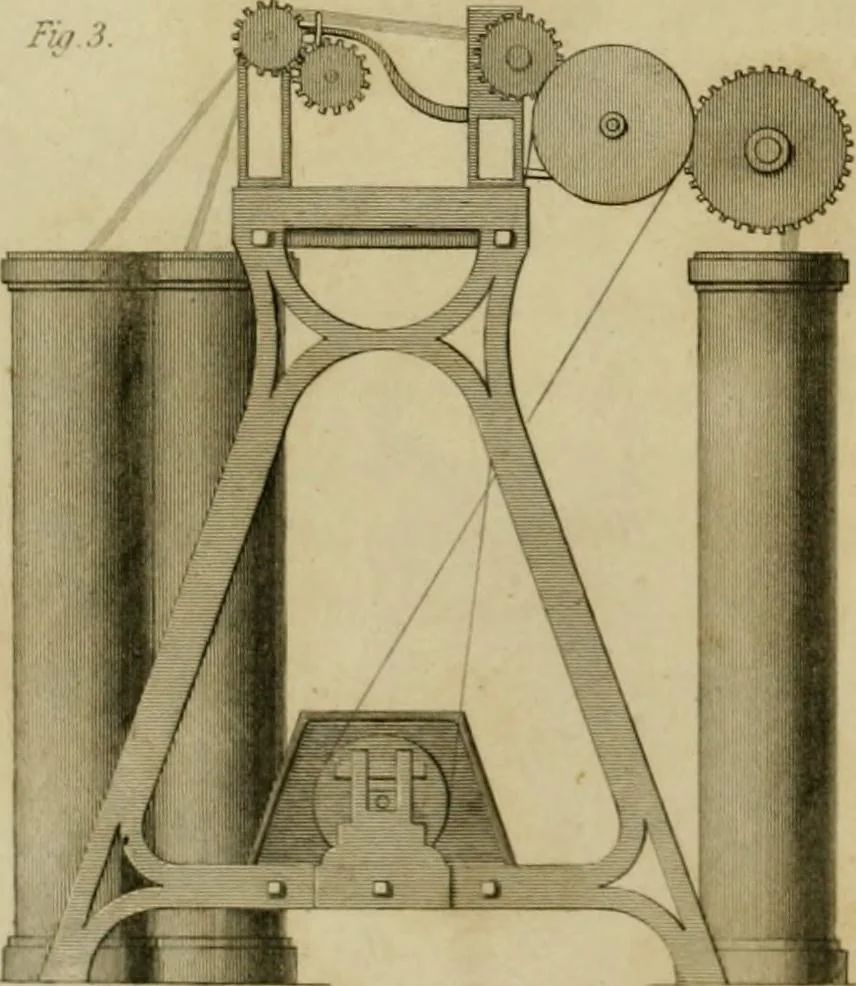 An illustration from History of the cotton manufacture in Great Britain : with a notice of its early history in the East, and in all the quarters of the globe : a description of the great mechanical inventions, which have caused its unexampled extension in Britain, and a view of the present state of the manufacture and the condition of the classes engaged in its several departments, 1835, leaf 209