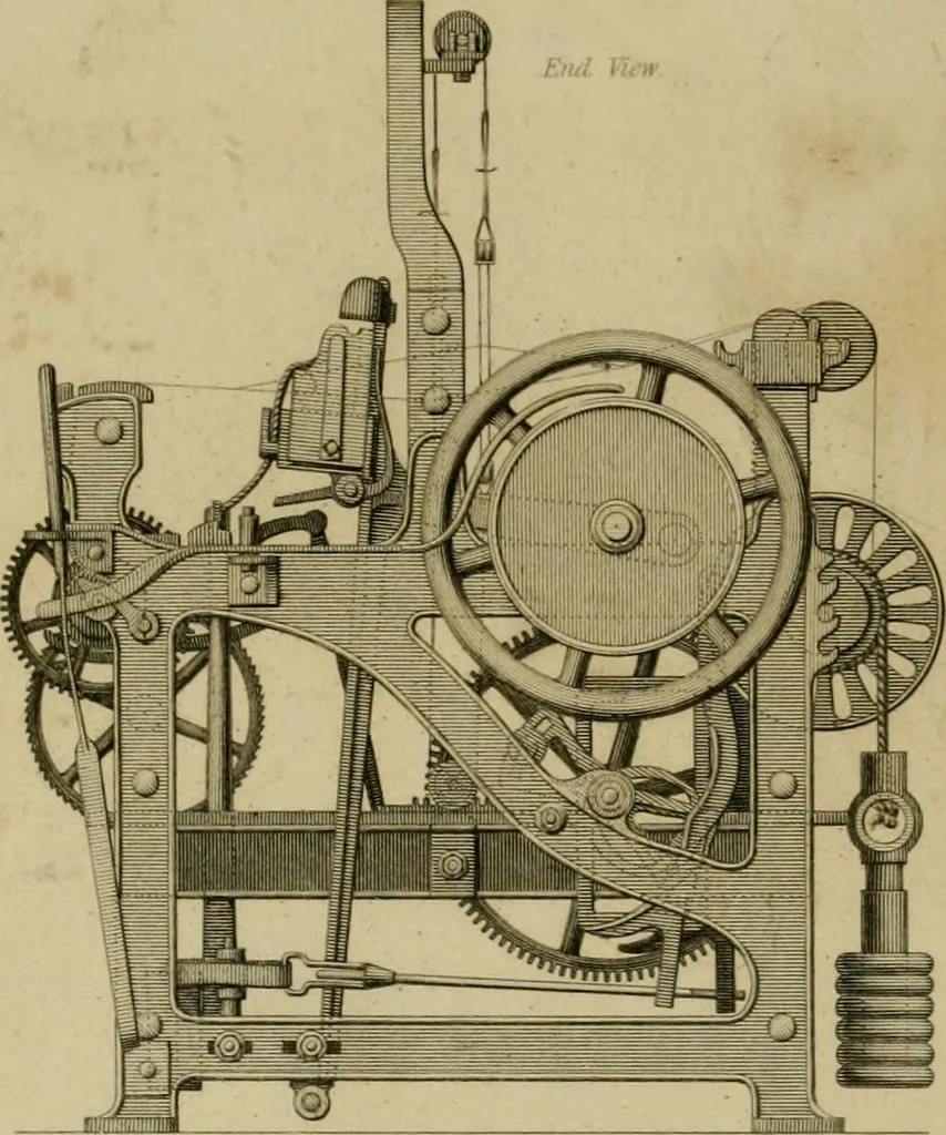 An illustration from History of the cotton manufacture in Great Britain : with a notice of its early history in the East, and in all the quarters of the globe : a description of the great mechanical inventions, which have caused its unexampled extension in Britain, and a view of the present state of the manufacture and the condition of the classes engaged in its several departments, 1835, leaf 279