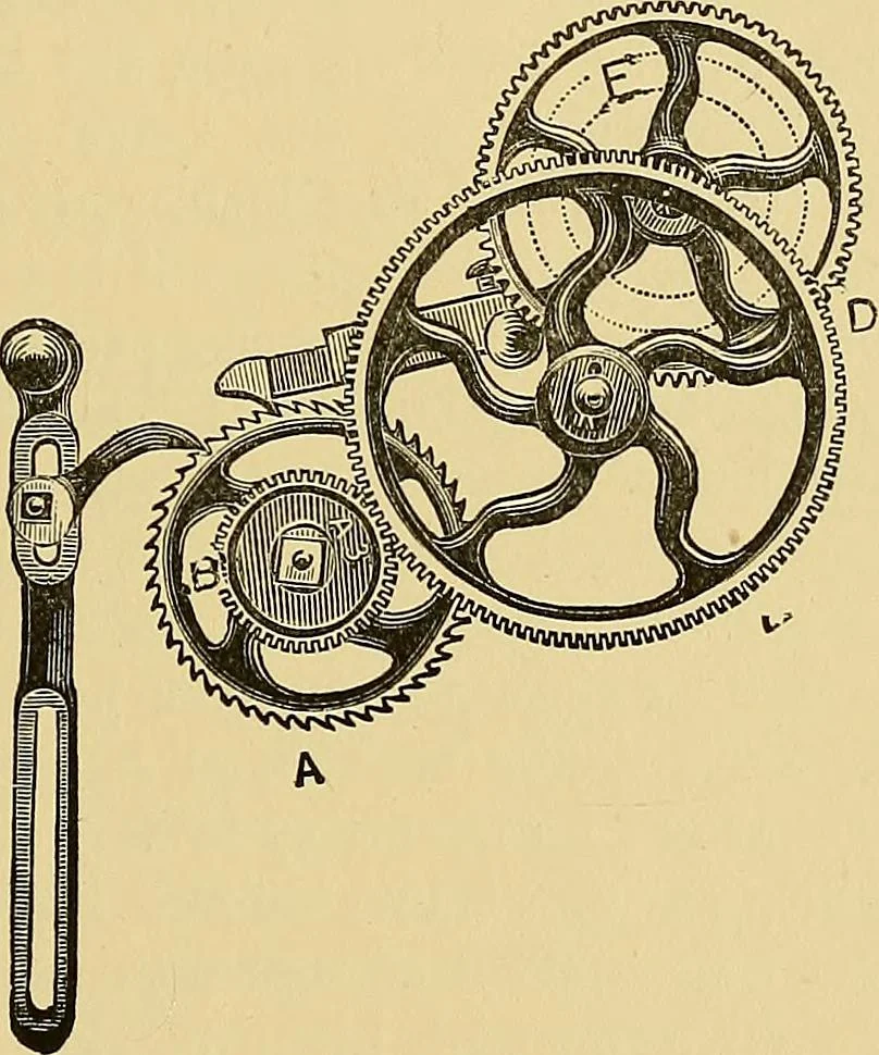 An illustration from Cotton manufacture: a manual of practical instruction in the processes of opening, carding, combing, drawing, doubling, and spinning of cotton, and the methods of dyeing and preparing goods for the market, 1894, leaf 181
