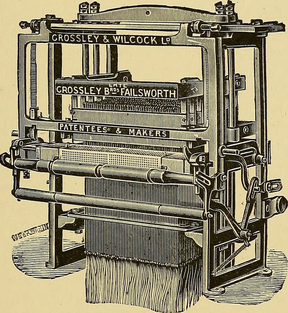 An illustration from Cotton manufacture: a manual of practical instruction in the processes of opening, carding, combing, drawing, doubling, and spinning of cotton, and the methods of dyeing and preparing goods for the market, 1894, leaf 207