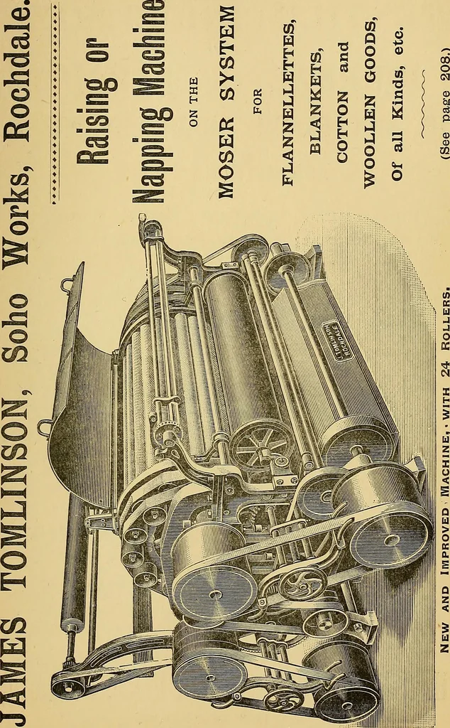 An illustration from Cotton manufacture: a manual of practical instruction in the processes of opening, carding, combing, drawing, doubling, and spinning of cotton, and the methods of dyeing and preparing goods for the market, 1894, leaf 245