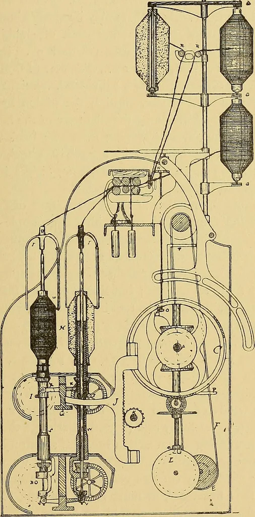 An illustration from Cotton manufacture: a manual of practical instruction in the processes of opening, carding, combing, drawing, doubling, and spinning of cotton, and the methods of dyeing and preparing goods for the market, 1894, leaf 61
