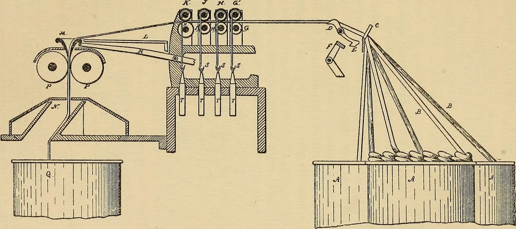 An illustration from Cotton mill processes and calculations. An elementary text book for the use of textile schools and for home study .., 1902, leaf 93