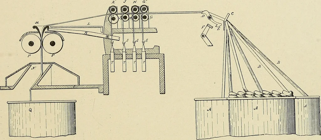 An illustration from Cotton mill processes and calculations. An elementary text book for the use of textile schools and for home study, 1899, leaf 64