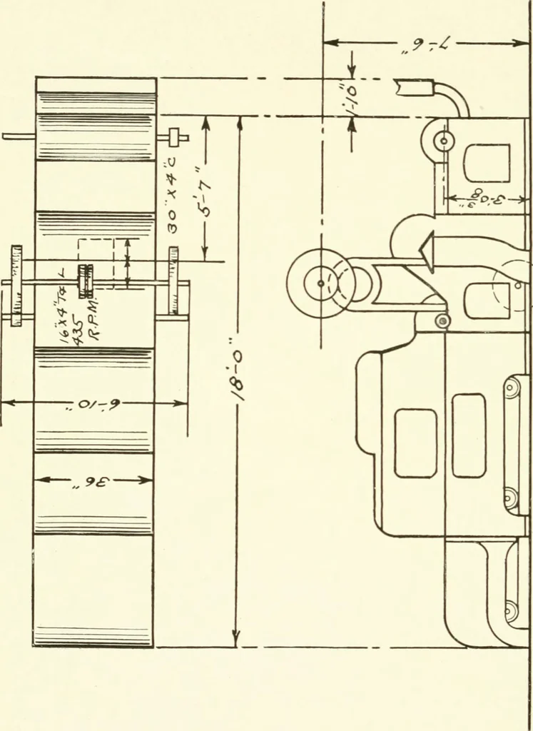 An illustration from Cotton picker room machinery, 1917, leaf 45