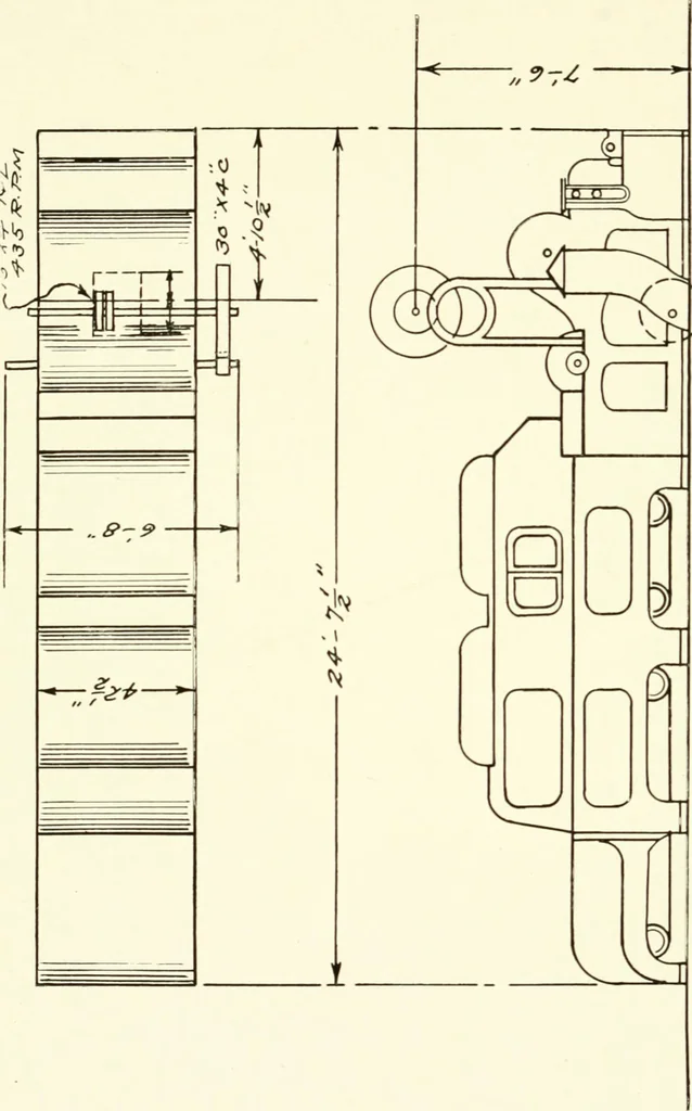 An illustration from Cotton picker room machinery, 1917, leaf 47