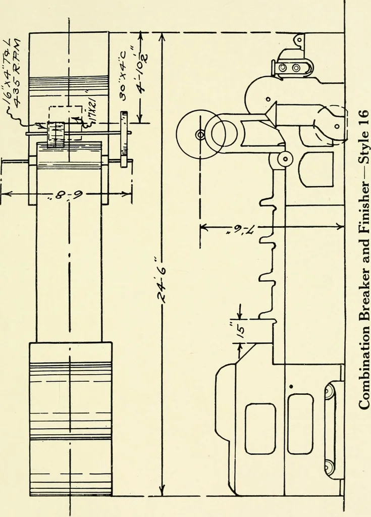 An illustration from Cotton picker room machinery, 1917, leaf 52