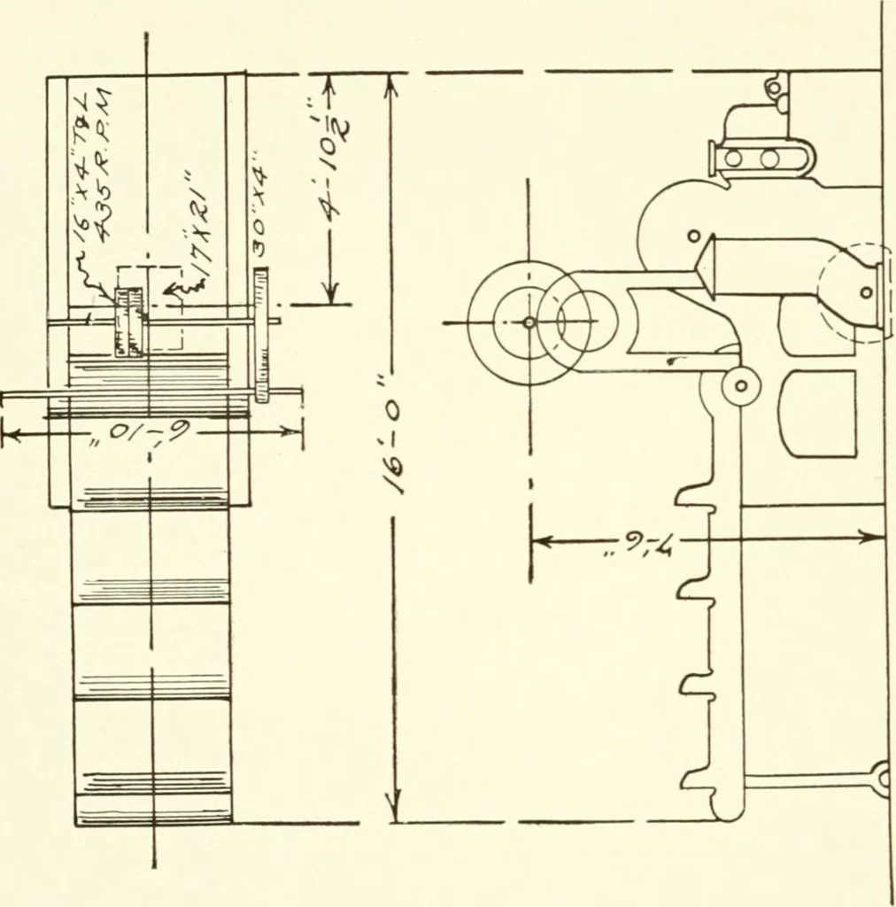 An illustration from Cotton picker room machinery, 1917, leaf 53
