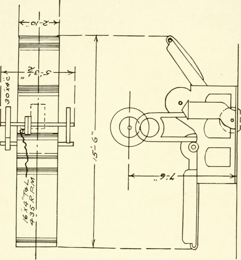 An illustration from Cotton picker room machinery, 1917, leaf 55