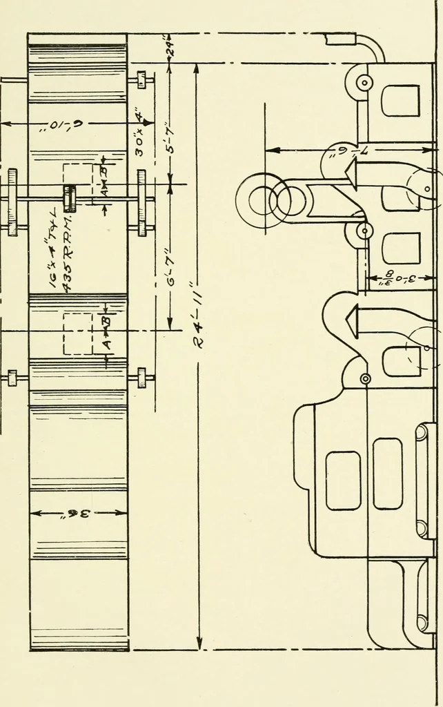 An illustration from Cotton picker room machinery, 1917, leaf 60
