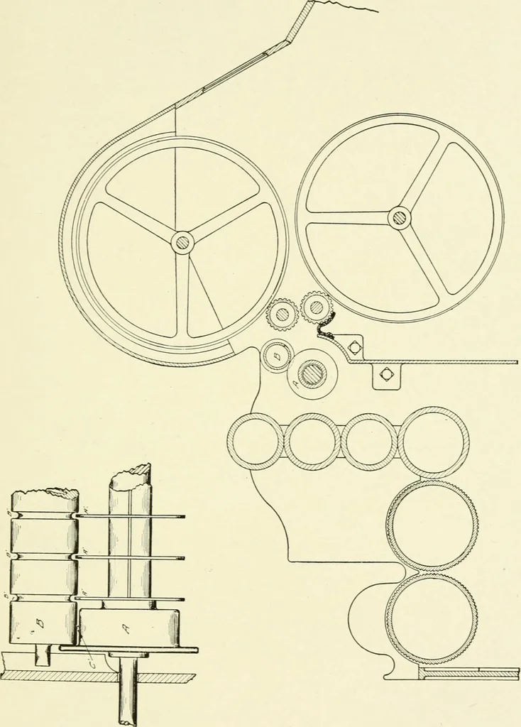 An illustration from Cotton picker room machinery, 1917, leaf 68