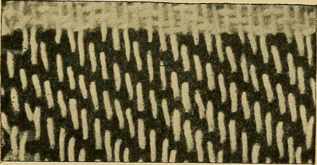 An illustration from Cottons, linens, woollens, silks. How to buy and judge materials. A useful guide with facts for warehouse, shop and home, 1914, leaf 48