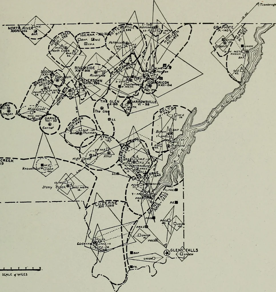 An illustration from The country church in colonial counties as illustrated by Addison County, Vt., Tompkins County, N.Y., and Warren County, N.Y, 1922, leaf 42