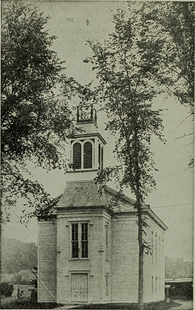 An illustration from The country church in colonial counties as illustrated by Addison County, Vt., Tompkins County, N.Y., and Warren County, N.Y, 1922, leaf 95