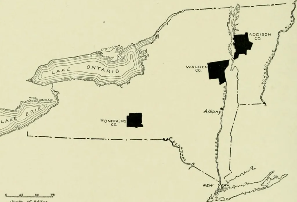 An illustration from The country church in colonial counties as illustrated by Addison County, Vt., Tompkins County, N.Y., and Warren County, N.Y, 1922, leaf 23