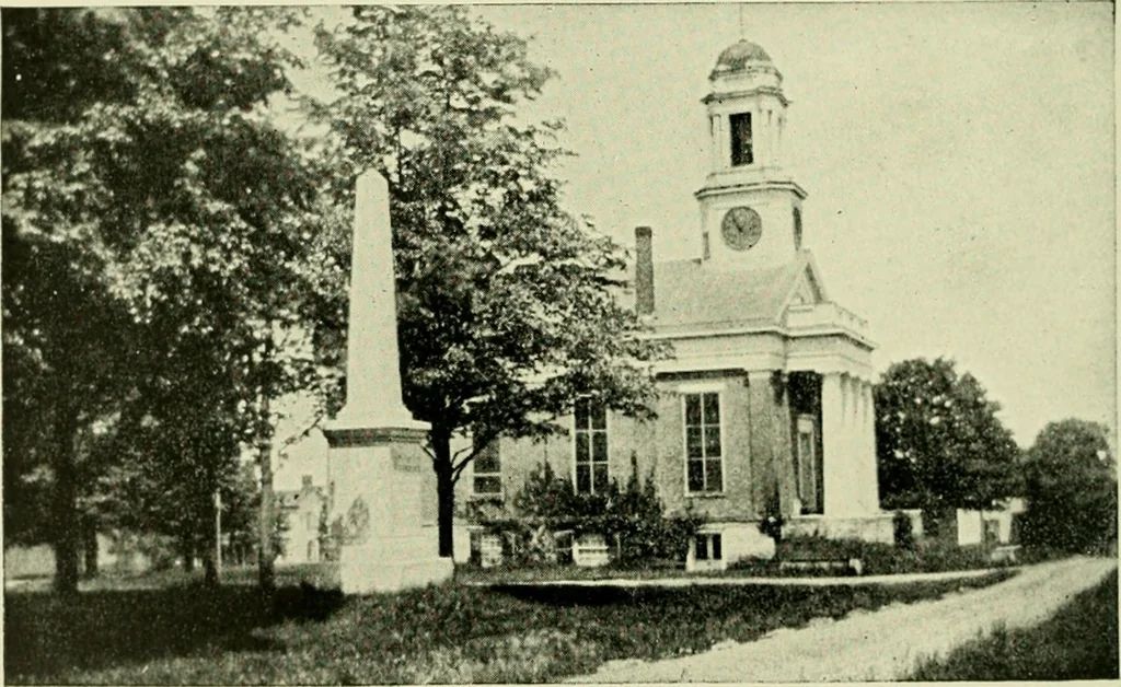 An illustration from The country church in colonial counties as illustrated by Addison County, Vt., Tompkins County, N.Y., and Warren County, N.Y, 1922, leaf 33
