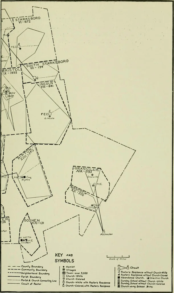 An illustration from The country church in colonial counties as illustrated by Addison County, Vt., Tompkins County, N.Y., and Warren County, N.Y, 1922, leaf 36