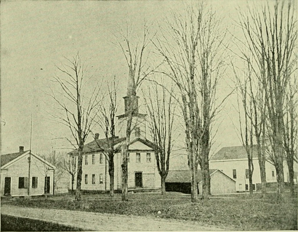An illustration from The country church in colonial counties as illustrated by Addison County, Vt., Tompkins County, N.Y., and Warren County, N.Y, 1922, leaf 69