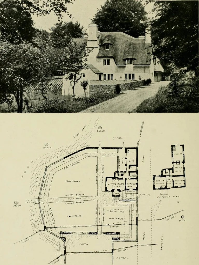 An illustration from Country cottages and week-end homes, 1907, leaf 110