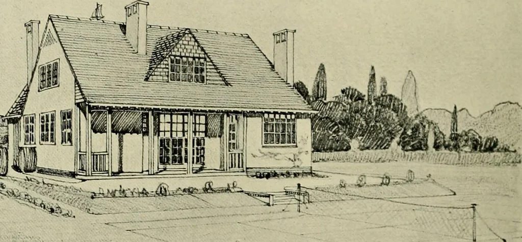 An illustration from Country cottages and week-end homes, 1907, leaf 112