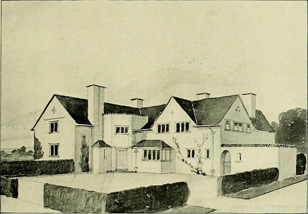 An illustration from Country cottages and week-end homes, 1907, leaf 127