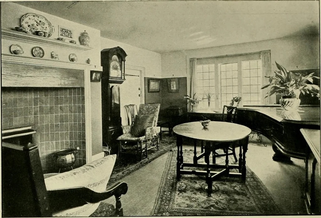 An illustration from Country cottages and week-end homes, 1907, leaf 130