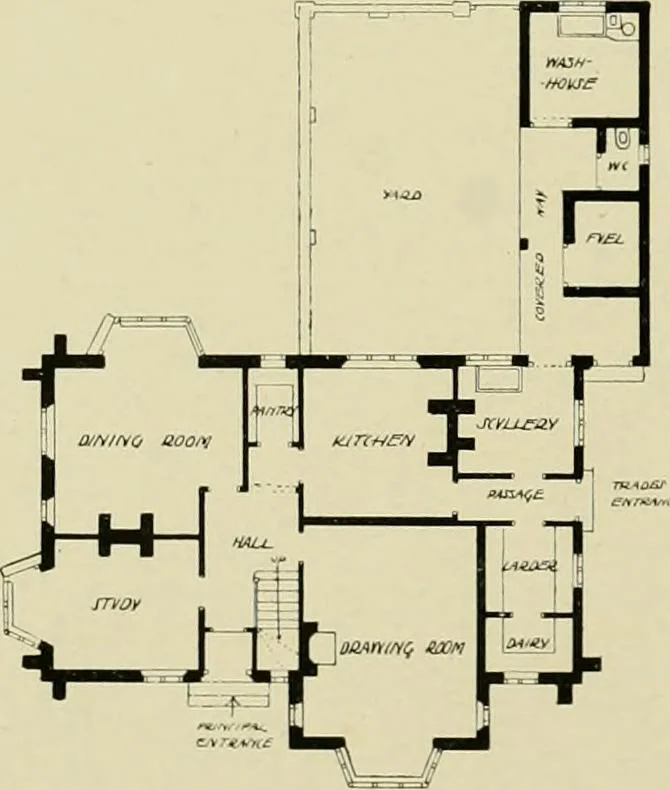 An illustration from Country cottages and week-end homes, 1907, leaf 132