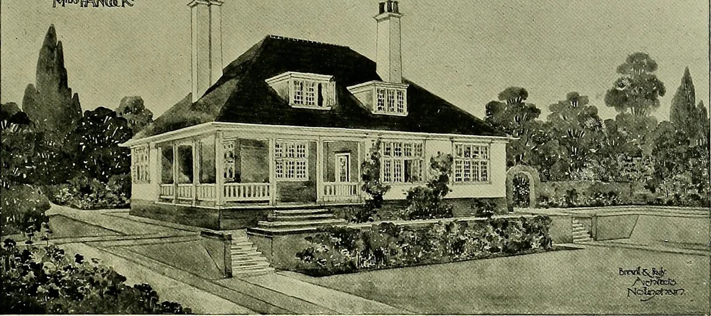 An illustration from Country cottages and week-end homes, 1907, leaf 137