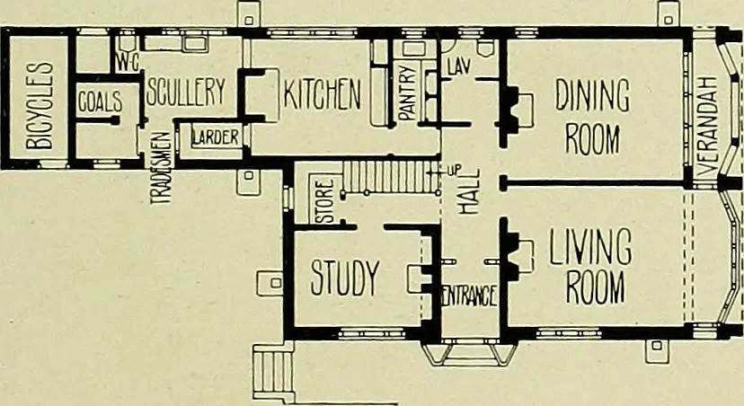 An illustration from Country cottages and week-end homes, 1907, leaf 141