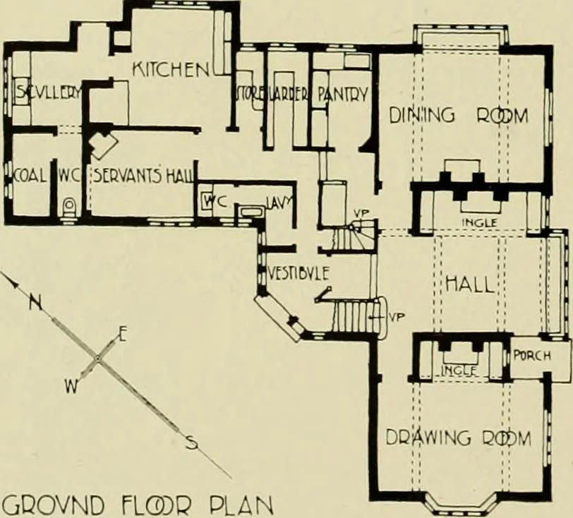 An illustration from Country cottages and week-end homes, 1907, leaf 144