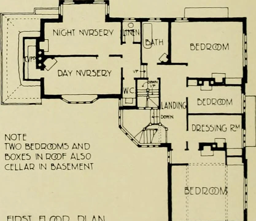 An illustration from Country cottages and week-end homes, 1907, leaf 144