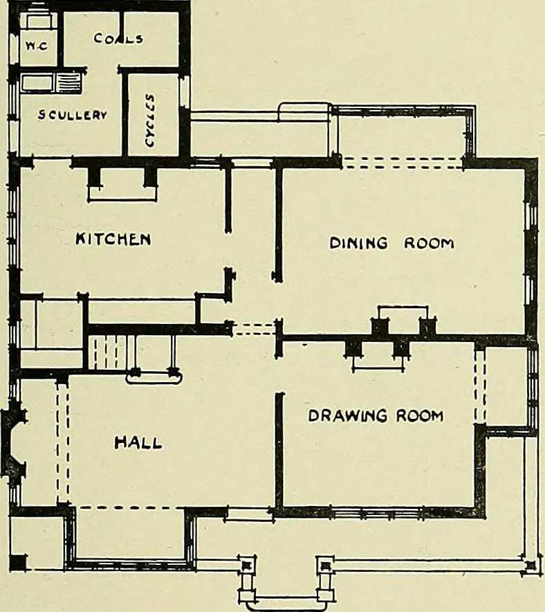 An illustration from Country cottages and week-end homes, 1907, leaf 159