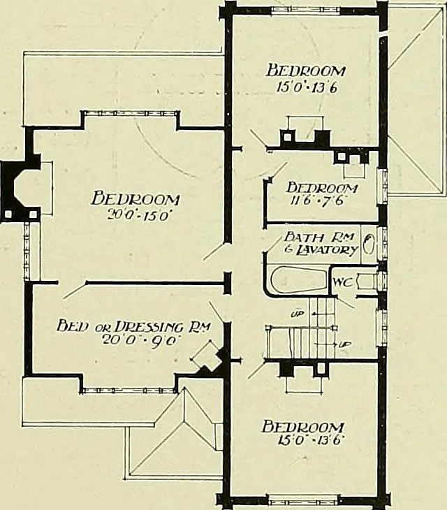An illustration from Country cottages and week-end homes, 1907, leaf 161