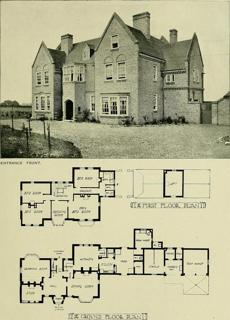 An illustration from Country cottages and week-end homes, 1907, leaf 165