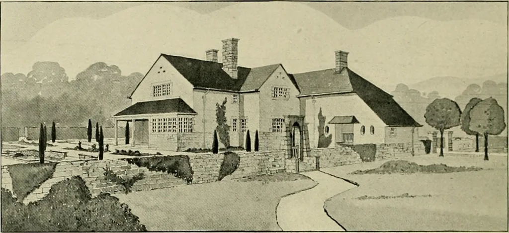 An illustration from Country cottages and week-end homes, 1907, leaf 168